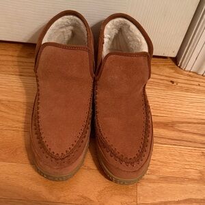 Unisex Brown Suede Moccasin Shoes